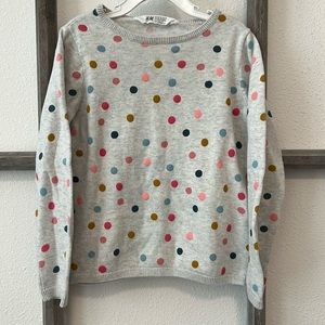 H&M printed dot lightweight sweater ( US 6-8 )